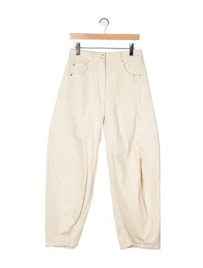Pre-owned Tibi High-rise Wide Leg Jeans In Neutral