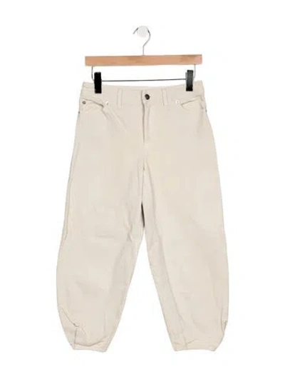 Pre-owned Tibi High-rise Wide Leg Jeans In Neutrals