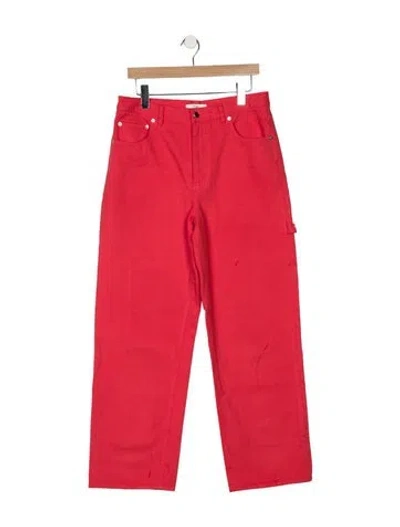 Pre-owned Tibi High-rise Wide Leg Jeans In Orange