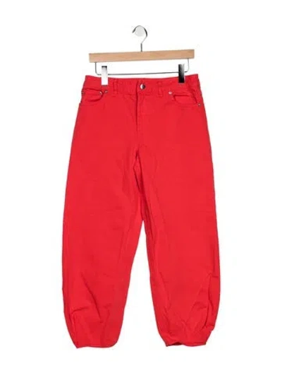 Pre-owned Tibi High-rise Wide Leg Jeans In Orange