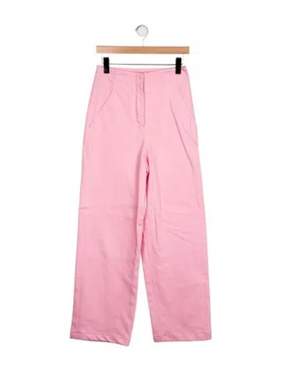 Pre-owned Tibi High-rise Wide Leg Jeans In Pink