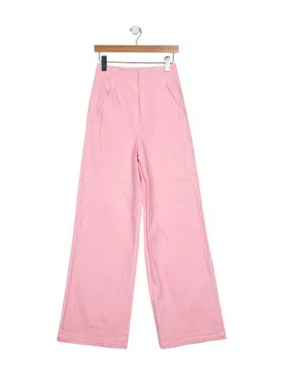 Pre-owned Tibi High-rise Wide Leg Jeans In Pink
