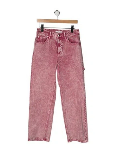 Pre-owned Tibi High-rise Wide Leg Jeans In Pink