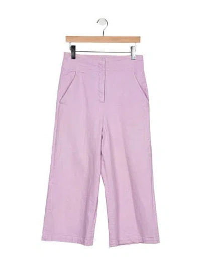 Pre-owned Tibi High-rise Wide Leg Jeans In Pink