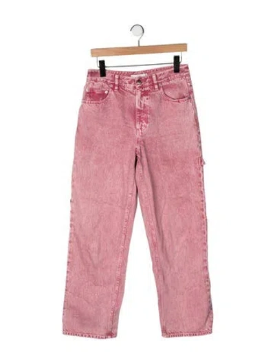 Pre-owned Tibi High-rise Wide Leg Jeans In Pink
