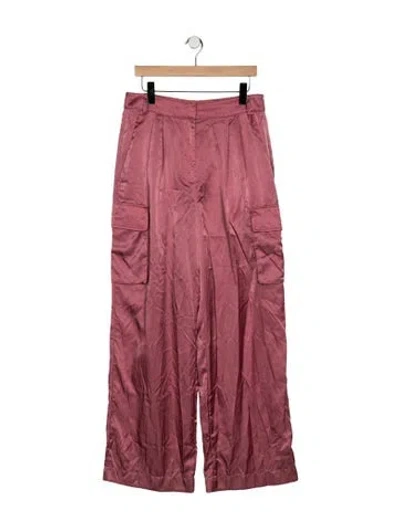 Pre-owned Tibi High-rise Wide Leg Jeans In Pink