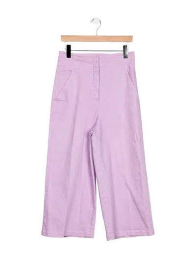 Pre-owned Tibi High-rise Wide Leg Jeans In Purple
