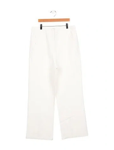 Pre-owned Tibi High-rise Wide Leg Jeans W/ Tags In White