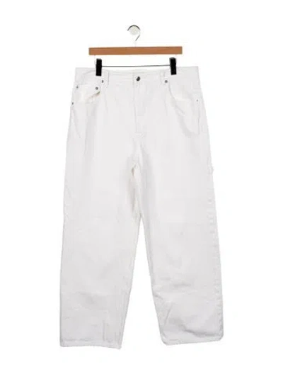 Pre-owned Tibi High-rise Wide Leg Jeans In White
