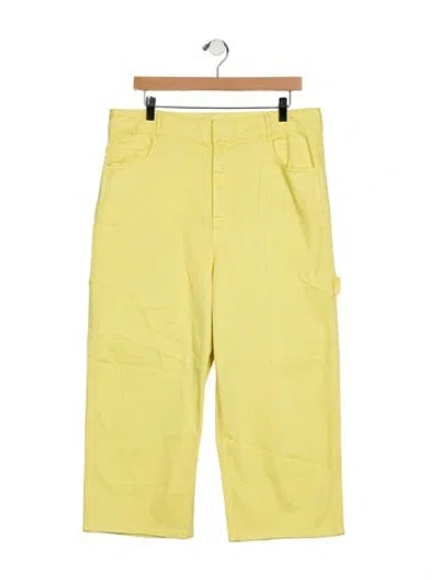 Pre-owned Tibi High-rise Wide Leg Jeans In Yellow