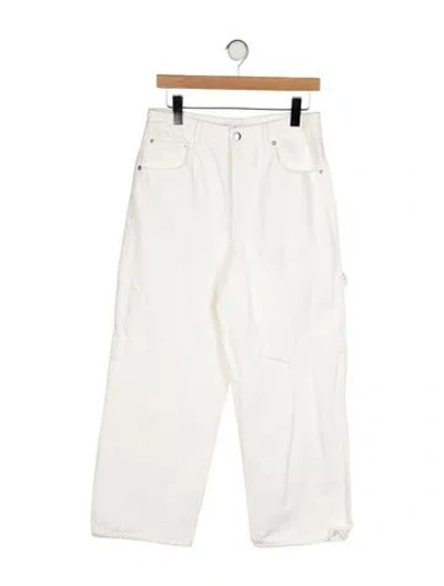 Pre-owned Tibi High-rise Wide Leg Jeans In Yellow