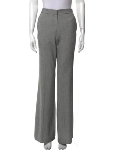 Pre-owned Tibi Houndstooth Print Wide Leg Pants In Black/white