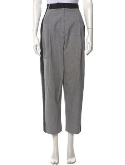 Pre-owned Tibi Houndstooth Print Wide Leg Pants In Black/white