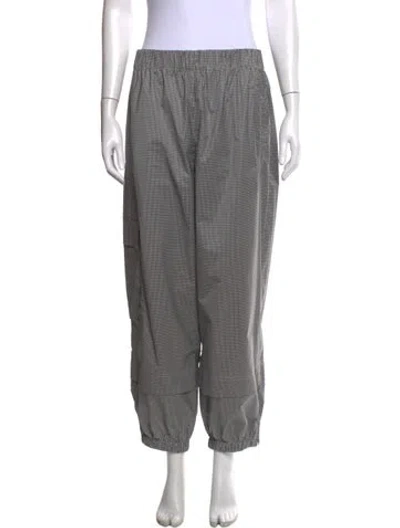 Pre-owned Tibi Houndstooth Print Wide Leg Pants In Multi