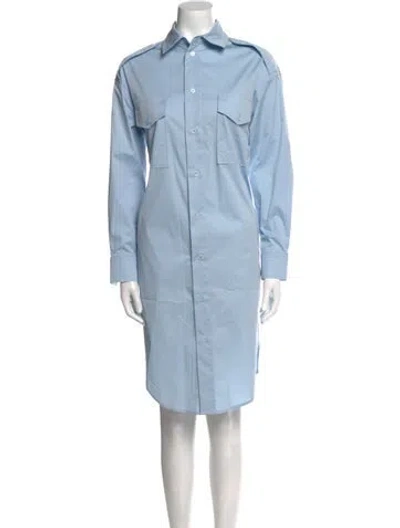 Pre-owned Tibi Knee-length Dress In Blue