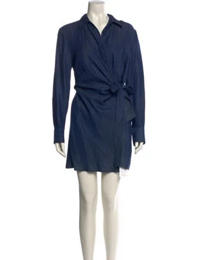 Pre-owned Tibi Knee-length Dress In Blue