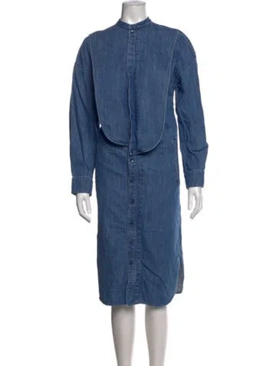 Pre-owned Tibi Knee-length Dress In Blue