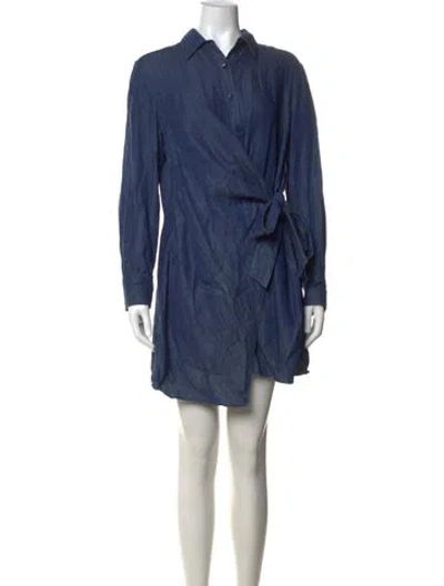 Pre-owned Tibi Knee-length Dress In Blue