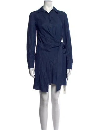 Pre-owned Tibi Knee-length Dress In Blue