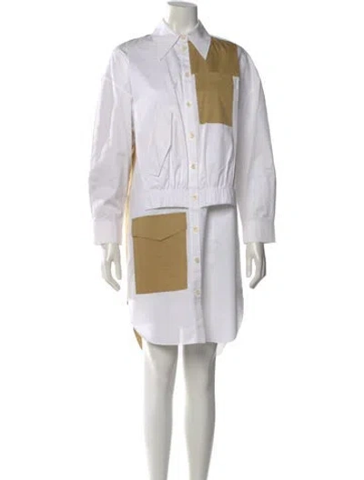 Pre-owned Tibi Knee-length Dress In White