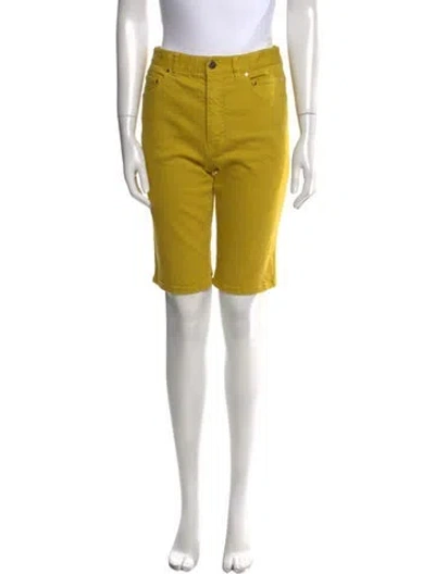 Pre-owned Tibi Knee-length Shorts In Yellow