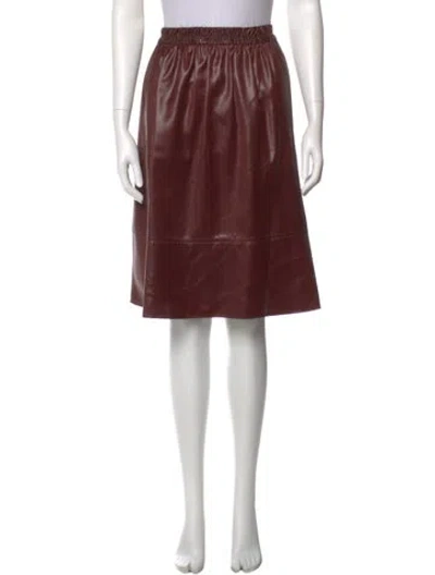 Pre-owned Tibi Knee-length Skirt In Burgundy