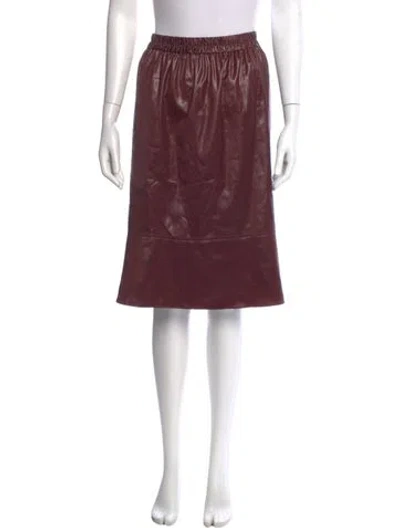 Pre-owned Tibi Knee-length Skirt In Burgundy