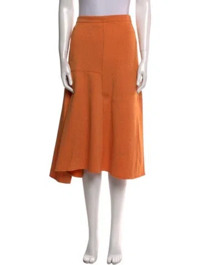 Pre-owned Tibi Knee-length Skirt In Orange