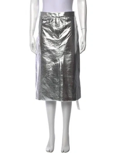 Pre-owned Tibi Knee-length Skirt In Silver