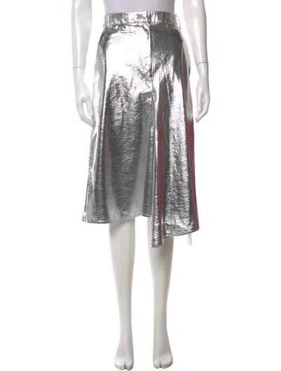 Pre-owned Tibi Knee-length Skirt In Silver