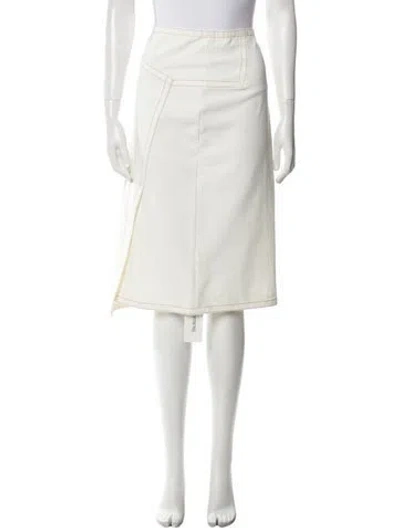 Pre-owned Tibi Knee-length Skirt In White