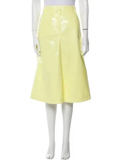 Pre-owned Tibi Knee-length Skirt In Yellow