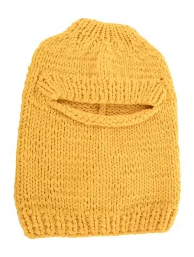 Pre-owned Tibi Knit Oversized Hat W/tags In Yellow