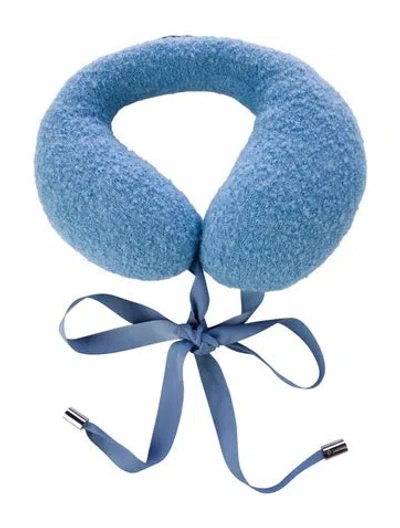 Pre-owned Tibi Knit Travel Neck Pillow In Blue