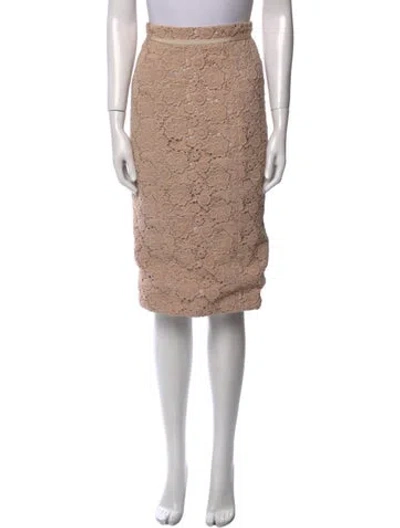 Pre-owned Tibi Lace Pattern Knee-length Skirt In Neutral