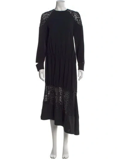 Pre-owned Tibi Lace Pattern Midi Length Dress In Black