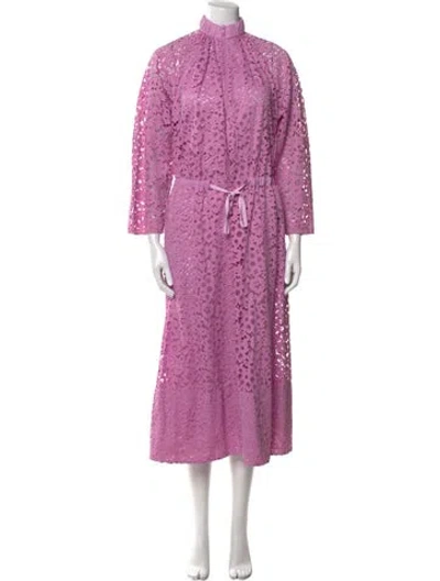 Pre-owned Tibi Lace Pattern Midi Length Dress In Purple