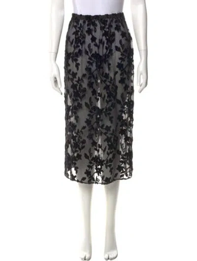 Pre-owned Tibi Lace Pattern Midi Length Skirt In Multi