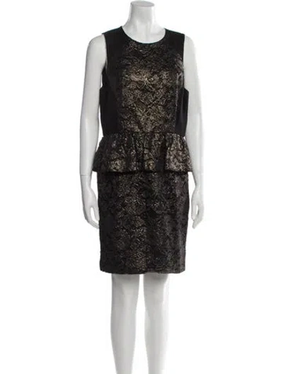 Pre-owned Tibi Lace Pattern Mini Dress In Multi
