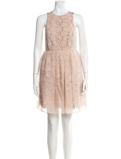 Pre-owned Tibi Lace Pattern Mini Dress W/ Tags In Pink