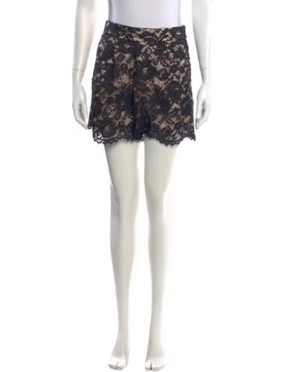 Pre-owned Tibi Lace Pattern Mini Shorts In Purple