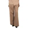 Tibi Ladies Tan Active Knit Wide Leg Pull On Pant