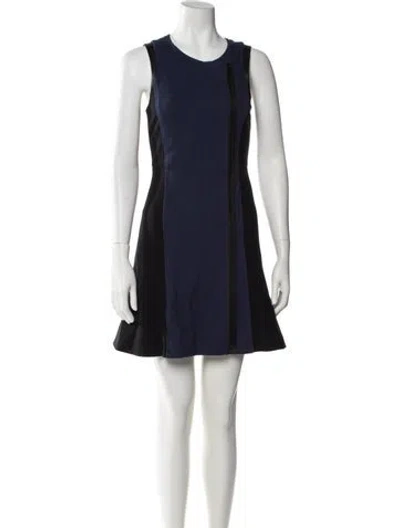 Pre-owned Tibi Lamb Leather Mini Dress In Multi