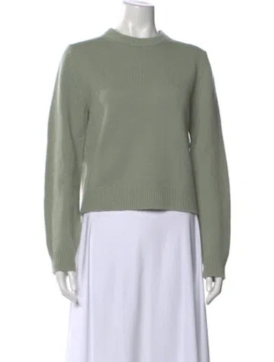 Pre-owned Tibi Lambswool Crew Neck Sweater In Green