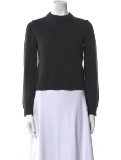 Pre-owned Tibi Lambswool Crew Neck Sweater In Grey