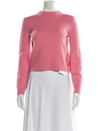 Pre-owned Tibi Lambswool Crew Neck Sweater In Pink