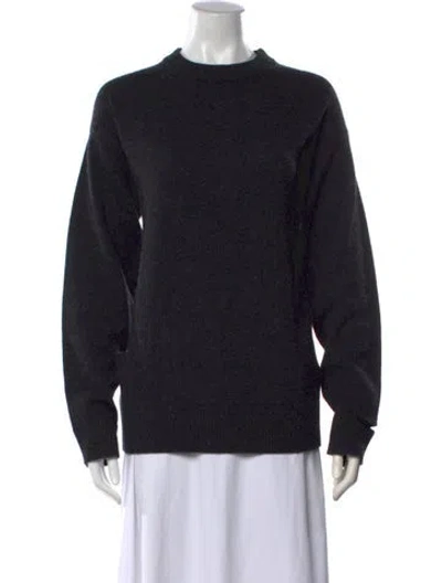 Pre-owned Tibi Lambswool Mock Neck Sweater In Black