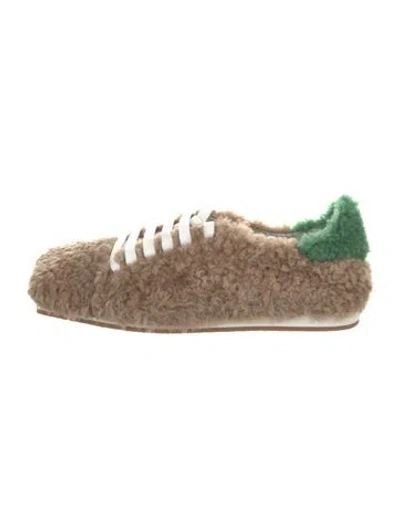 Pre-owned Tibi Lambswool Sneakers In Neutral