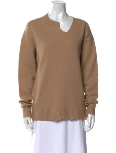 Pre-owned Tibi Lambswool V-neck Sweater In Neutral