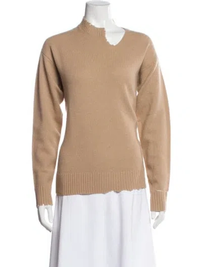 Pre-owned Tibi Lambswool V-neck Sweater In Neutral